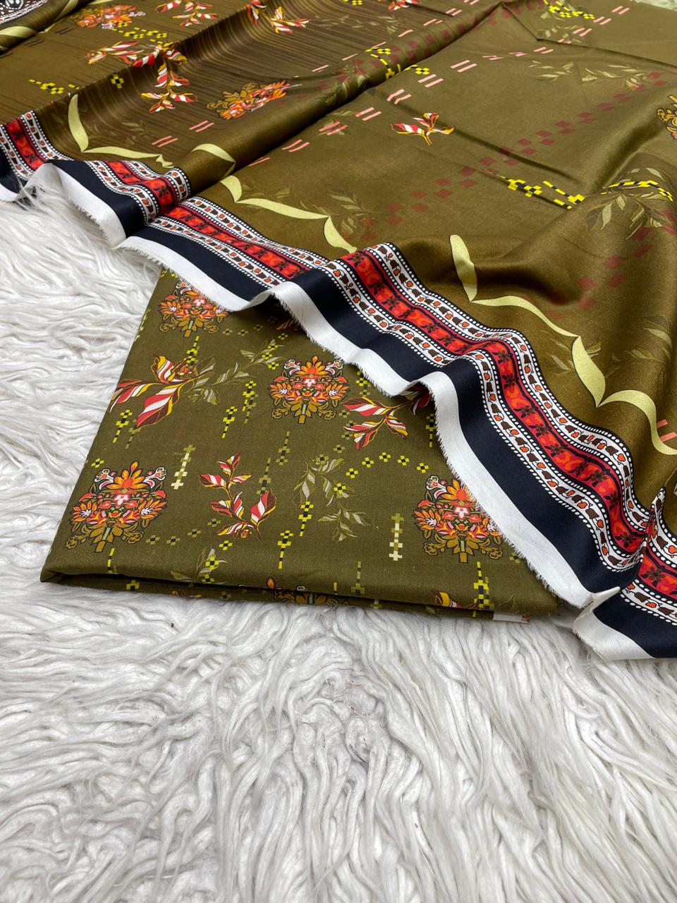 2Pc Linen Kameez & Dupatta Suit D-43040