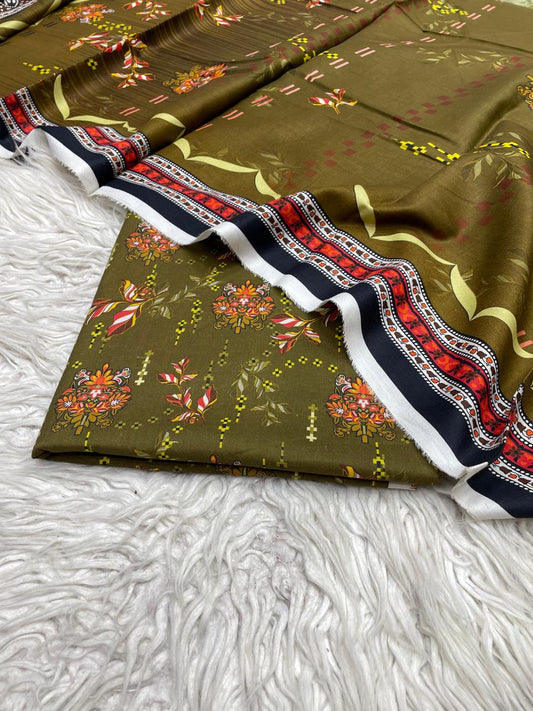 2Pc Linen Kameez & Dupatta Suit D-43040