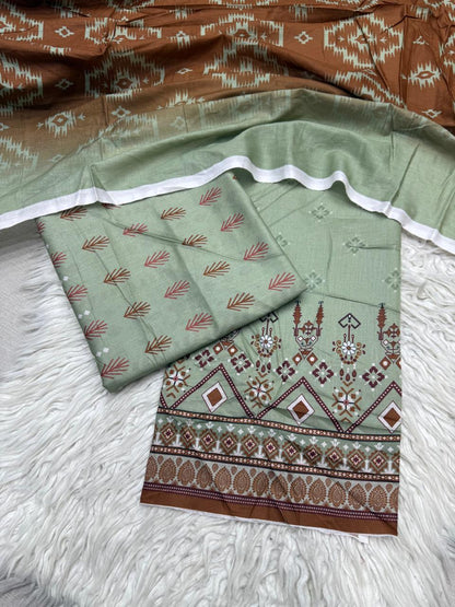 2Pc Al Karam Lawn Kameez & Dupatta - #34724