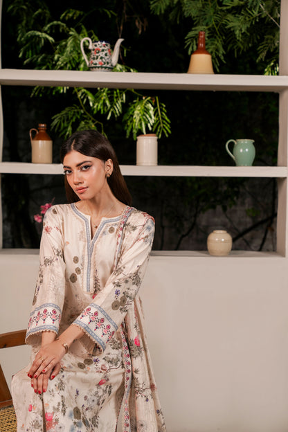 2Pc Firdous Kameez & Trouser Suit - D751