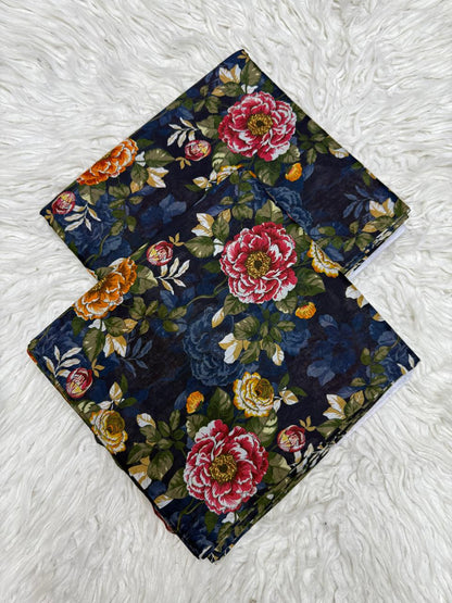 2Pc Lawn Bana Doria Suit Vol-0023