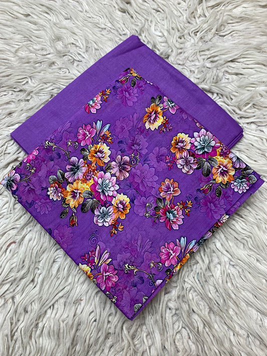 2pc Lawn Gul E Zahara by Bin Noor Kameez & Dyed Trouser  Unstich Suit Vol-42