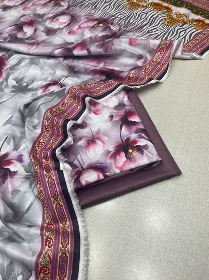3Pc Slub Khaddar Unstitched Suit 24