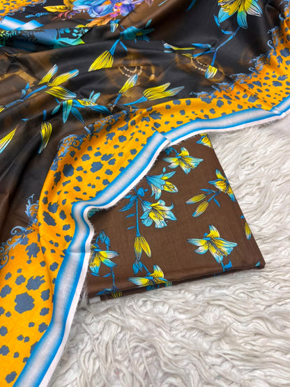 3Pc Same Digital Printed Lawn Suit 15