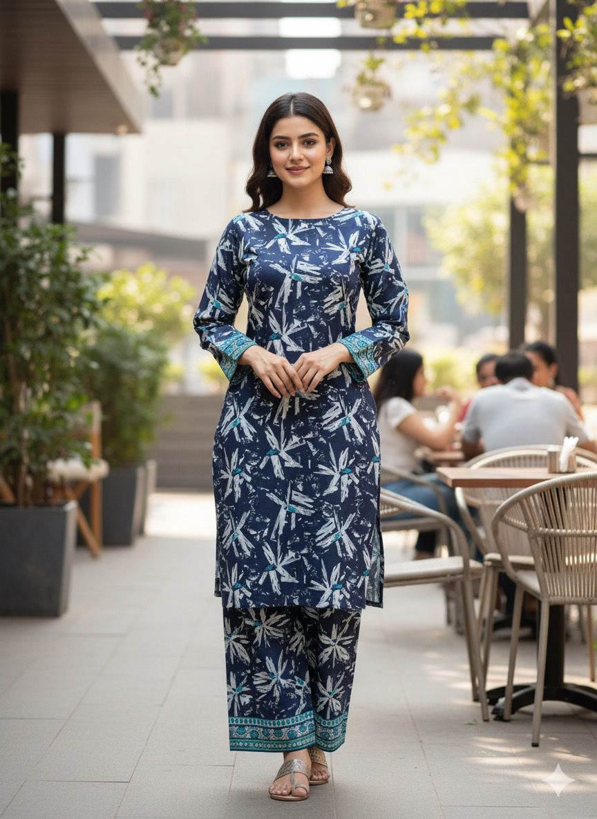 2PC Cotton Allover Unstitched Suit Vol-1939