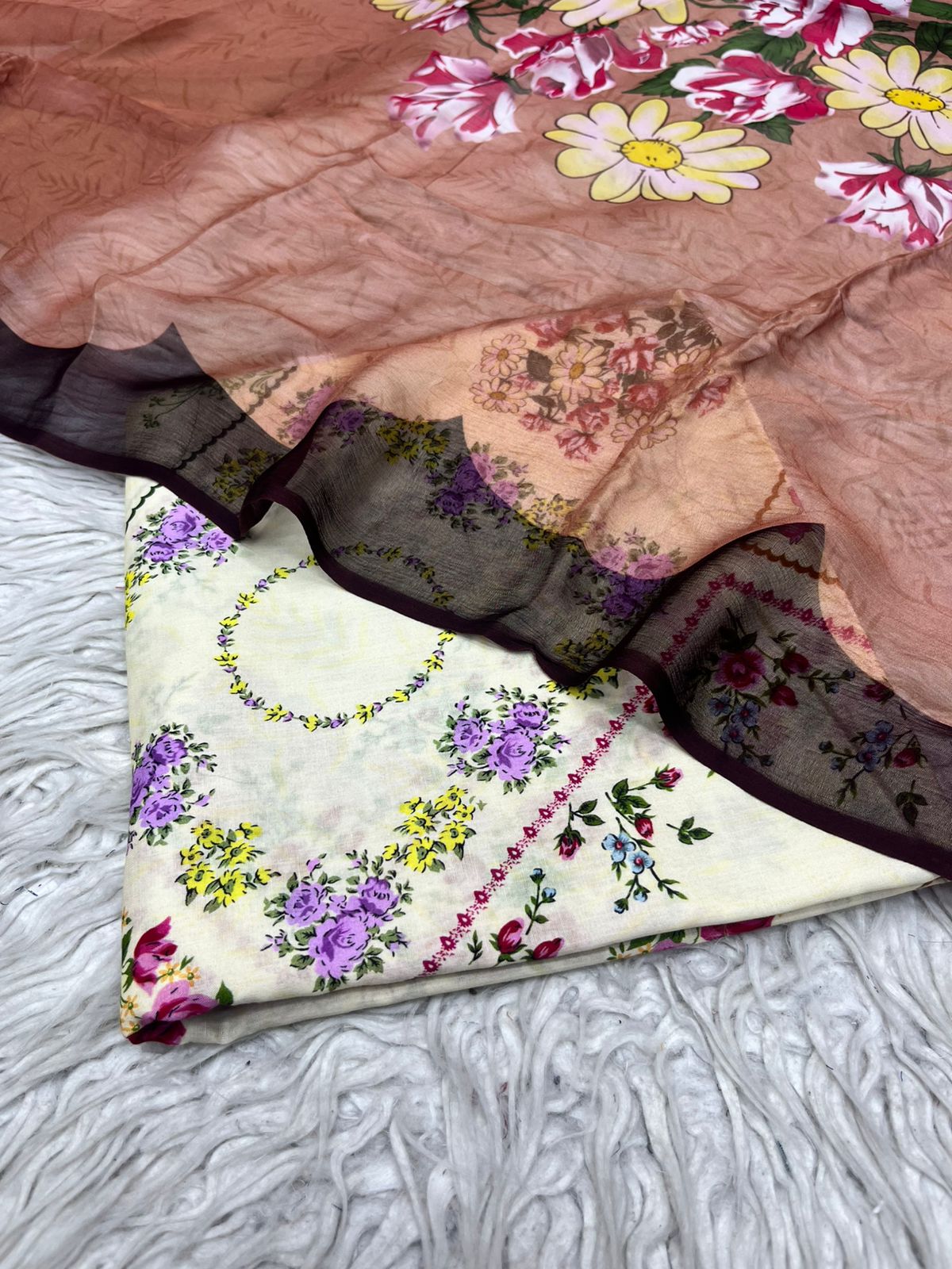 2Pc Lawn Kameez &  Chiffon Duppata Suit Vol-698  COCO (prints) by Zara Shahjahan