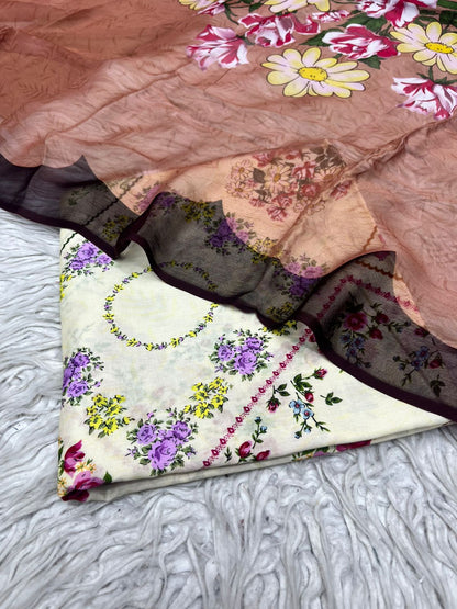 2Pc Lawn Kameez &  Chiffon Duppata Suit Vol-698  COCO (prints) by Zara Shahjahan