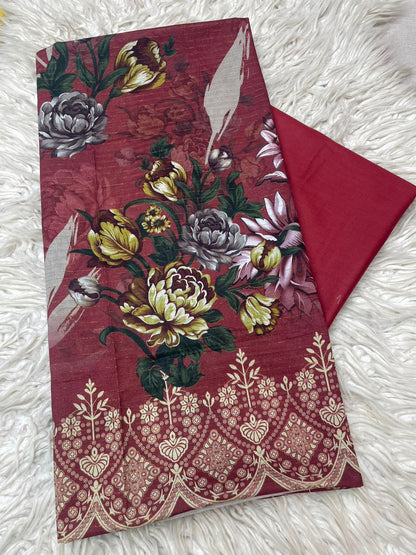 2Pc Printed Lawn Unstitched Suit 1250
