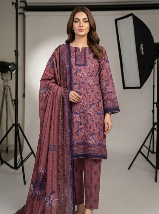 3Pc Sapphire Dhanak Unstitched Suit 0157