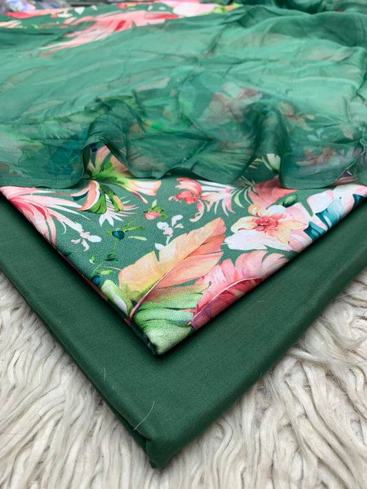 90x88 3Pc Premium Lawn Suit Vol-0020
