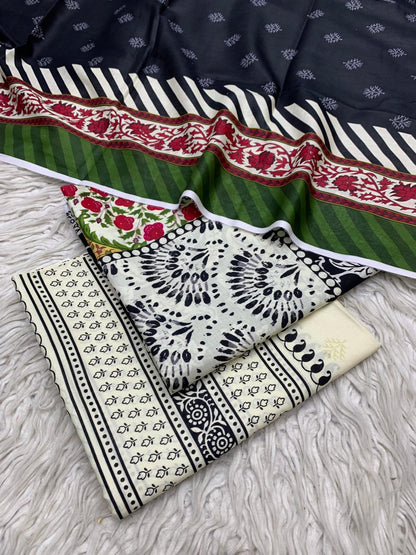 3 Peice Supima Lawn Suit Vol-698