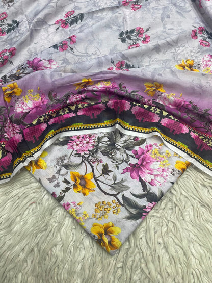 3Pc Same Digital Printed Lawn Suit 15