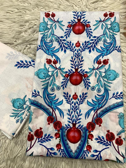 2Pc Supima Lawn Kameez & Trouser Printed Suit  Vol-02