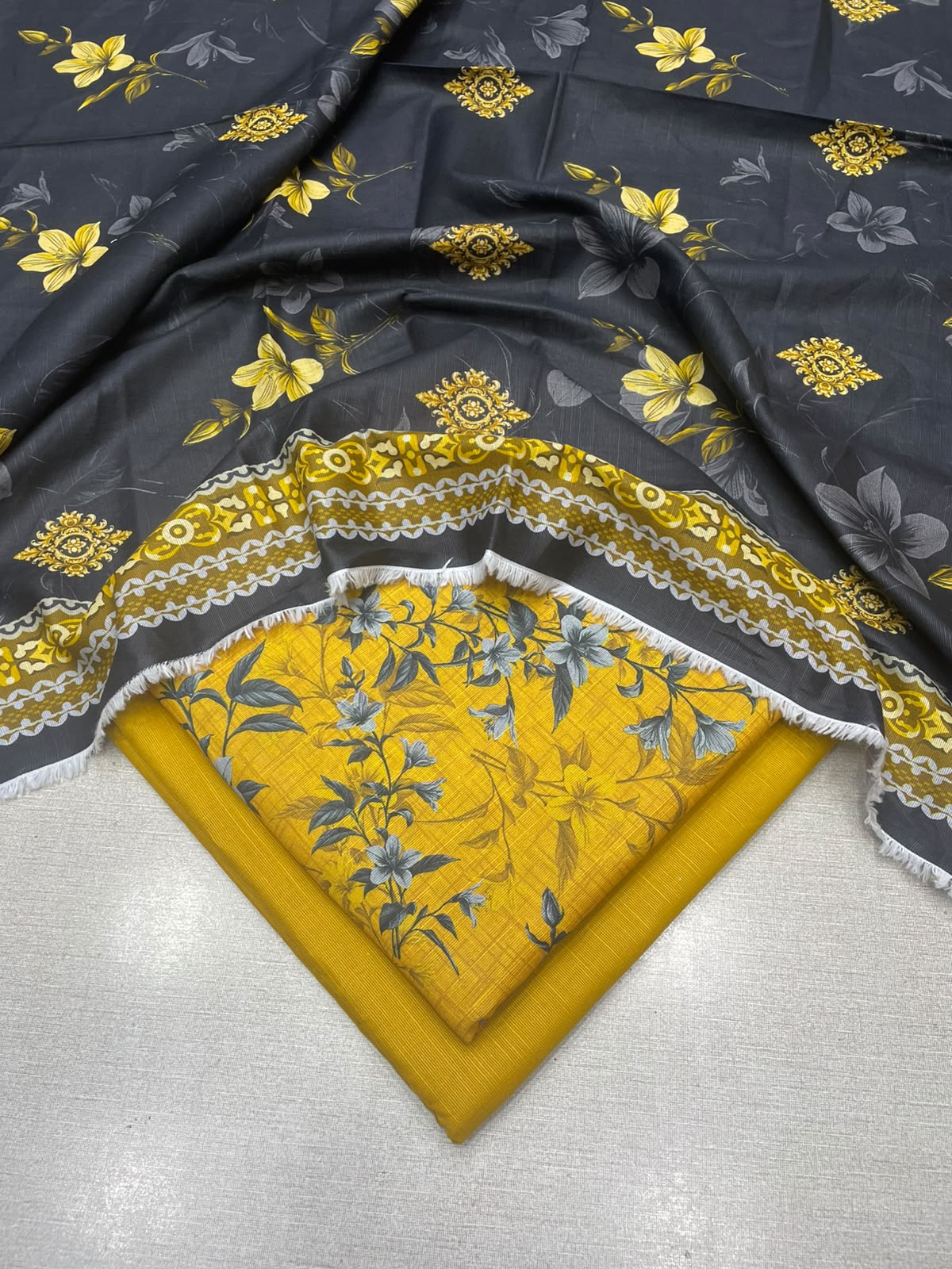 3Pc Slub Khaddar Unstitched Suit 24