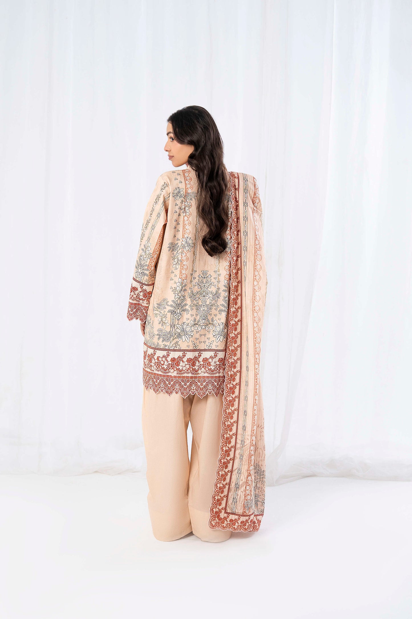 3PC Firdous Cambric Printed Unstitched Suit Vol-0095