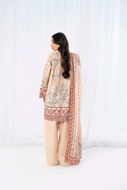 3PC Firdous Cambric Printed Unstitched Suit Vol-0095