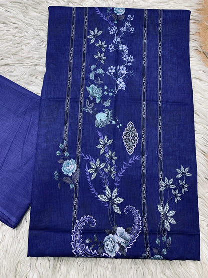 2Pc Noura Print Lawn Suit Vol-0140