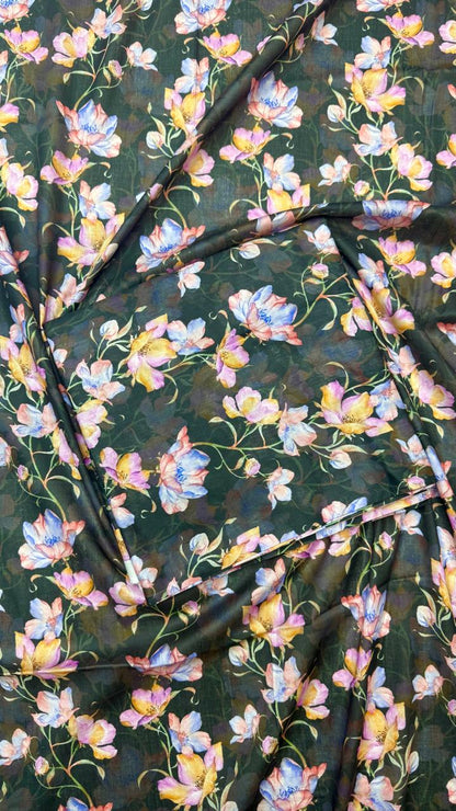 2Pc Lawn Allover Unstitched Suit #571 D