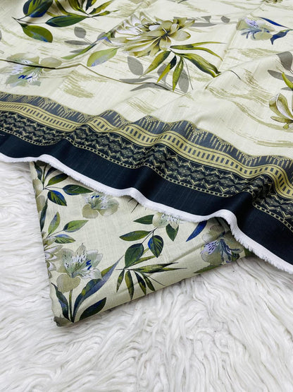 3 PC Slub Khaddar Unstitched Suit Vol-0103