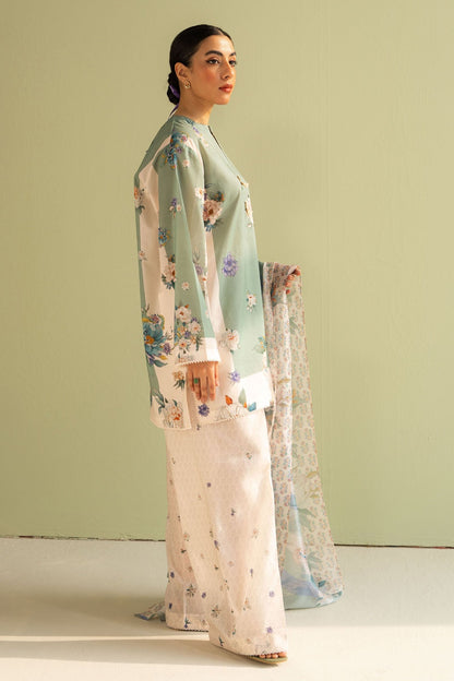 3Pc Supima Lawn Unstitched Suit 1432