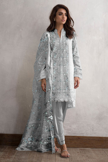 3Pc Lawn Bana Dora Unstitched Suit 37405