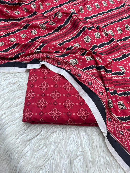 3Pc BanaDoria Linen Allover Suit - 401