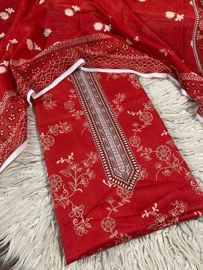 2Pc Bin Noor Fab Lawn Kameez & Dupatta Suit 70