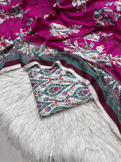 3Pc BanaDoria Linen Allover Suit - 400
