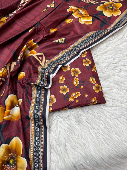 2Pc Linen Kameez & Dupatta  VOL-0066