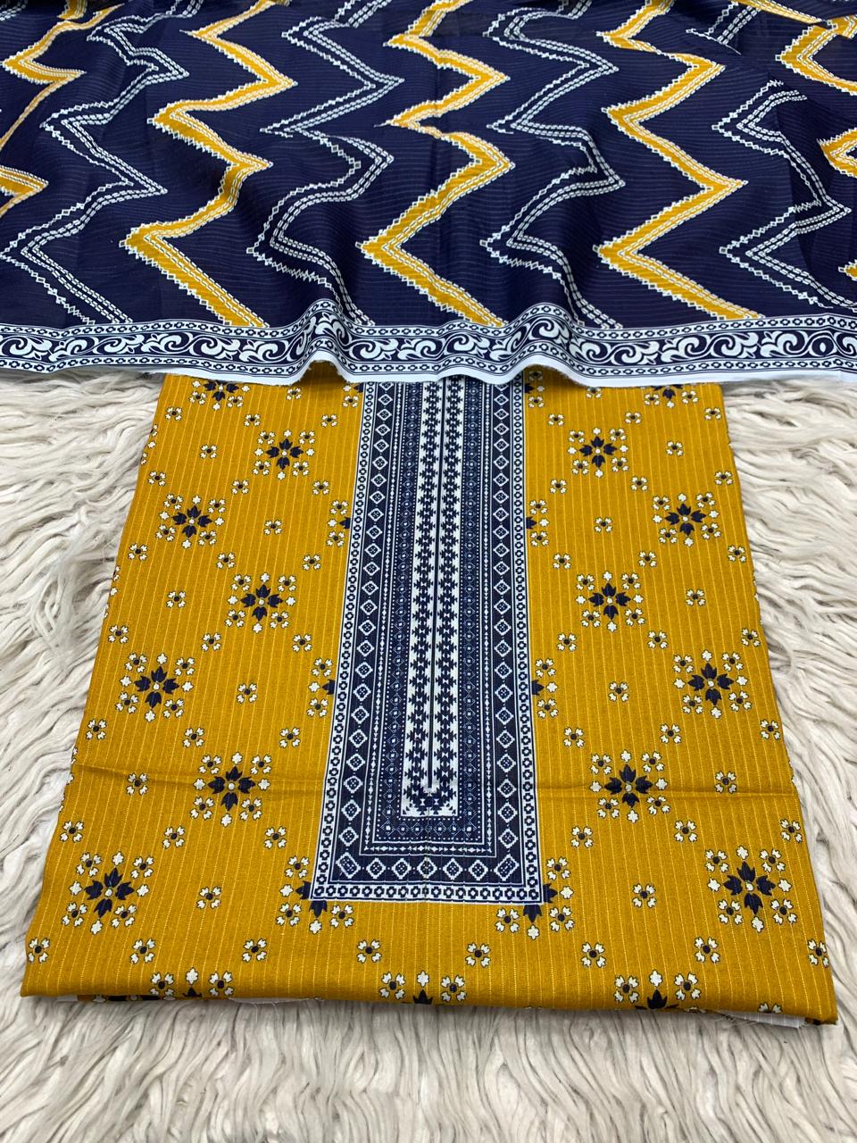 2Pc Bin Saeed Lawn Tana  Dora Kameez & Dupatta Printed Suit  Vol-3223