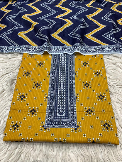 2Pc Bin Saeed Lawn Tana  Dora Kameez & Dupatta Printed Suit  Vol-3223