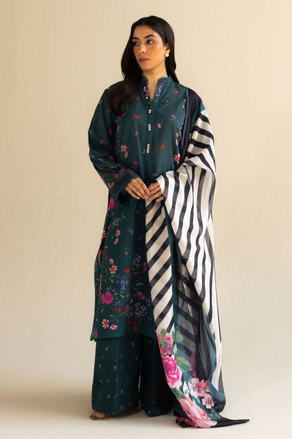 3Pc lawn unstitched - Enchantment  D-1432