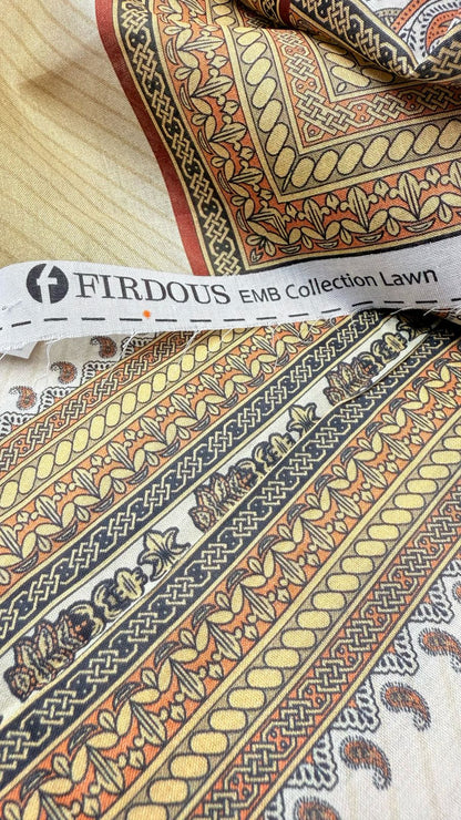 Firdous - Printed - Lawn - 3pc - D706