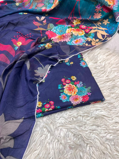 3Pc Same Digital Printed Lawn Suit 15