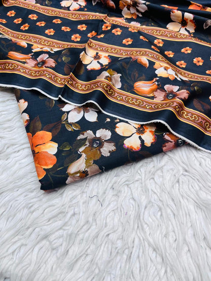 3Pc Crystal Linen Allover Suit Vol-0121