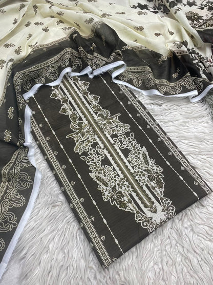 2Pc Bana Doria Lawn Kameez & Dupatta 579