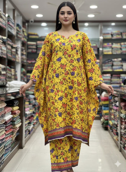 2 PC Cotton Allover Unstitched Suit Vol-1939