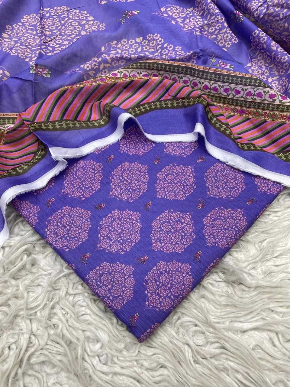2Pc Stylo Lawn Kameez & Dupatta Printed Suit 02
