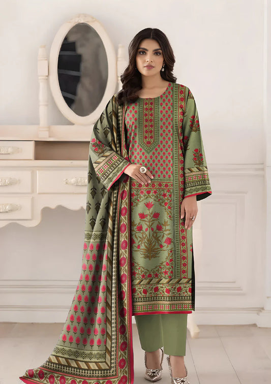3PC Bin Noor Fab Shamray Unstitched Suit Vol-28
