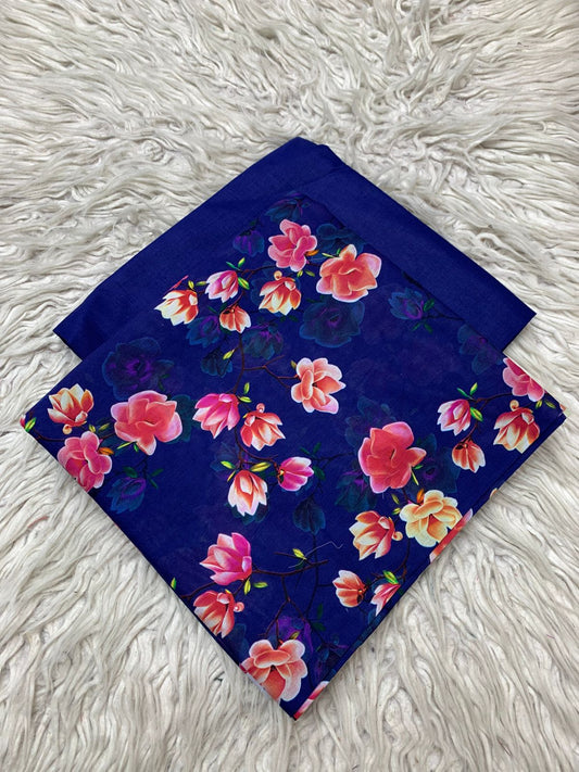 2pc Lawn Gul E Zahara by Bin Noor Kameez & Dyed Trouser  Unstich Suit Vol-42