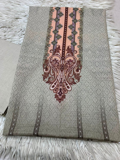 2Pc Bin Noor Fab Print Lawn Suit Vol-67