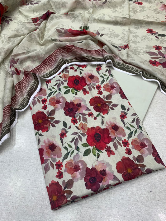 3Pc Lawn Digital Printed Unstitched Suit 48260
