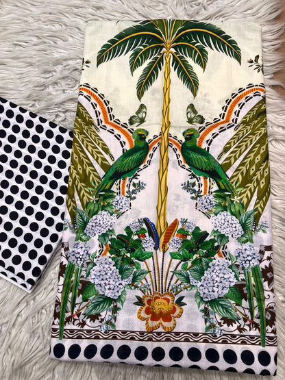 2Pc Supima Lawn Kameez & Trouser Printed Suit  Vol-02