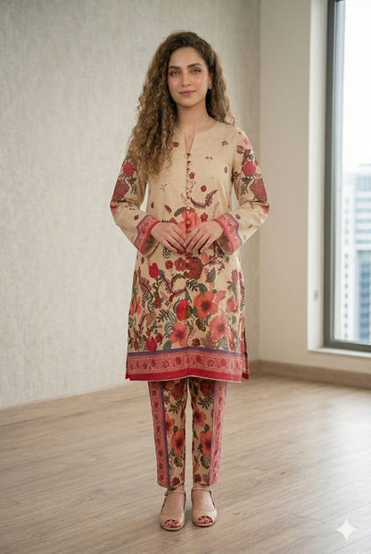Lawn Co-Ord Set Vol-682