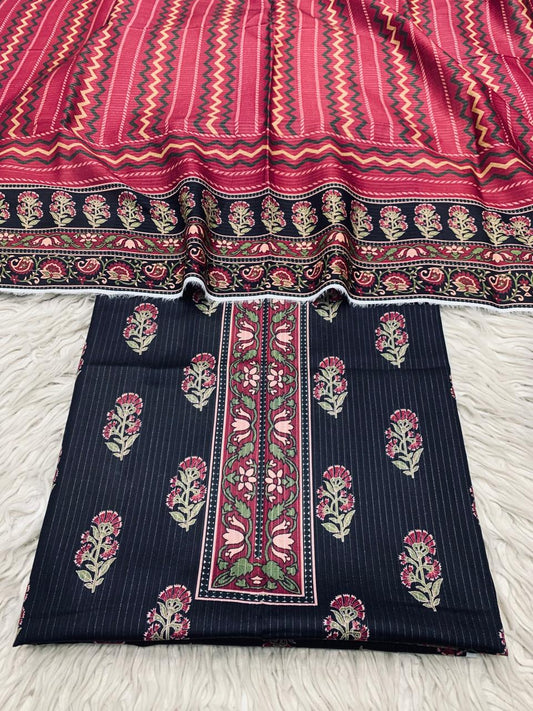 2Pc Bin Saeed Lawn Tana  Dora Kameez & Dupatta Printed Suit  Vol-3223