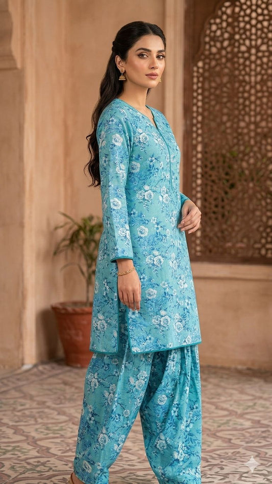 2Pc Lawn Bana Dora Digital Printed Suit Vol-18