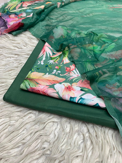 90x88 3Pc Premium Lawn Suit Vol-0020