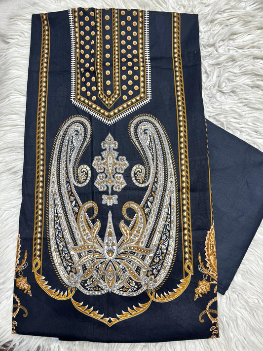 2Pc Bin Noor Fab Printed Lawn Dyed Trouser  Vol-40