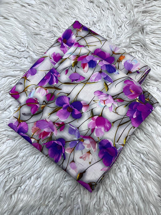 2Pc Bana Dora Linen Allover Suit Vol-6181