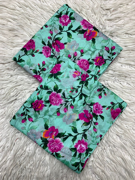 2Pc Al karam Lawn Digital Printed Suit Vol-490